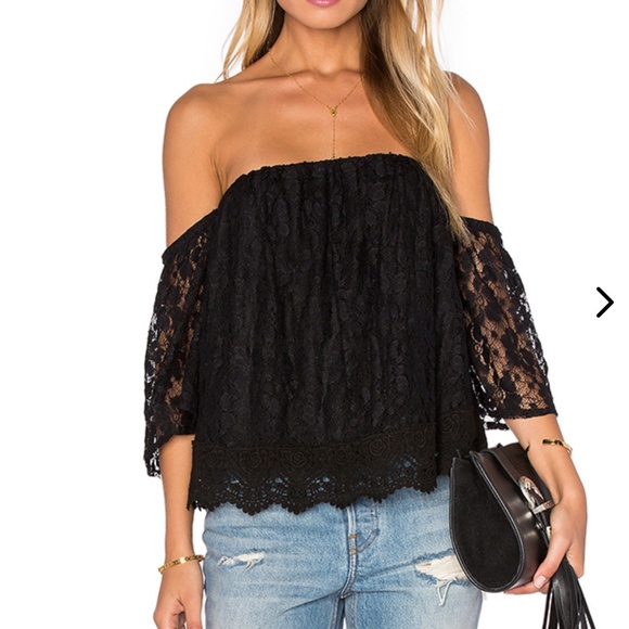 Misa Los Angeles Lillian lace off the shoulder top - Picture 12 of 12